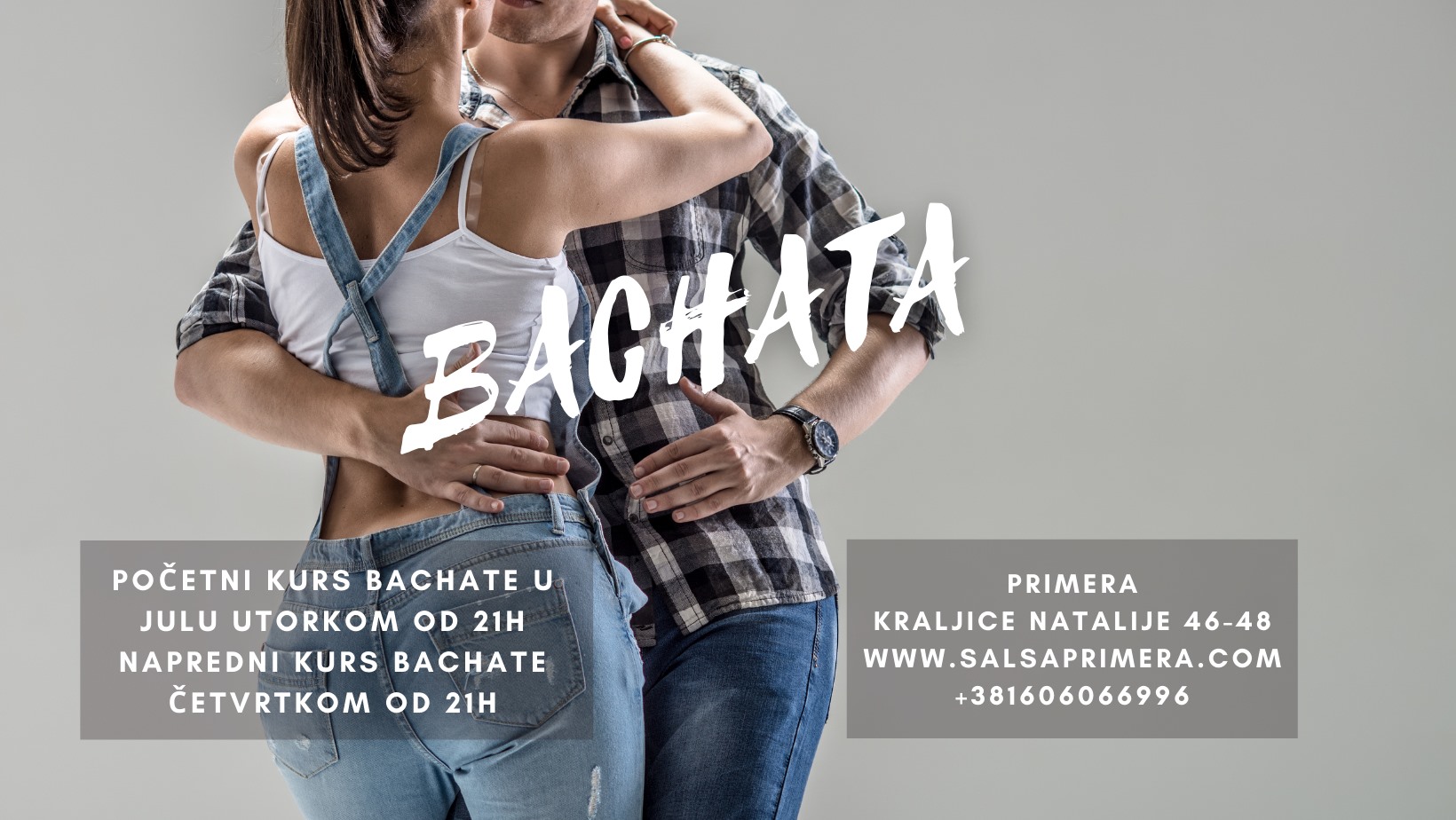 Bachata kurs - početni i napredni nivo - julski upis