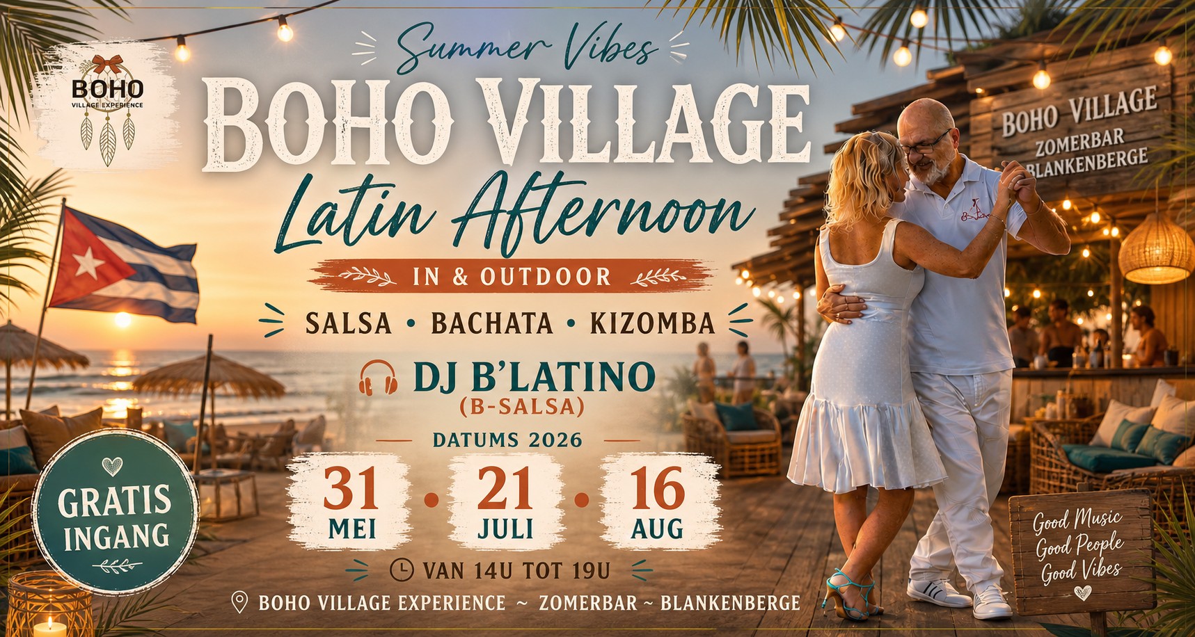 BOHO VILLAGE LATIN AFTERNOON - Salsa Op Zondag by B-Salsa