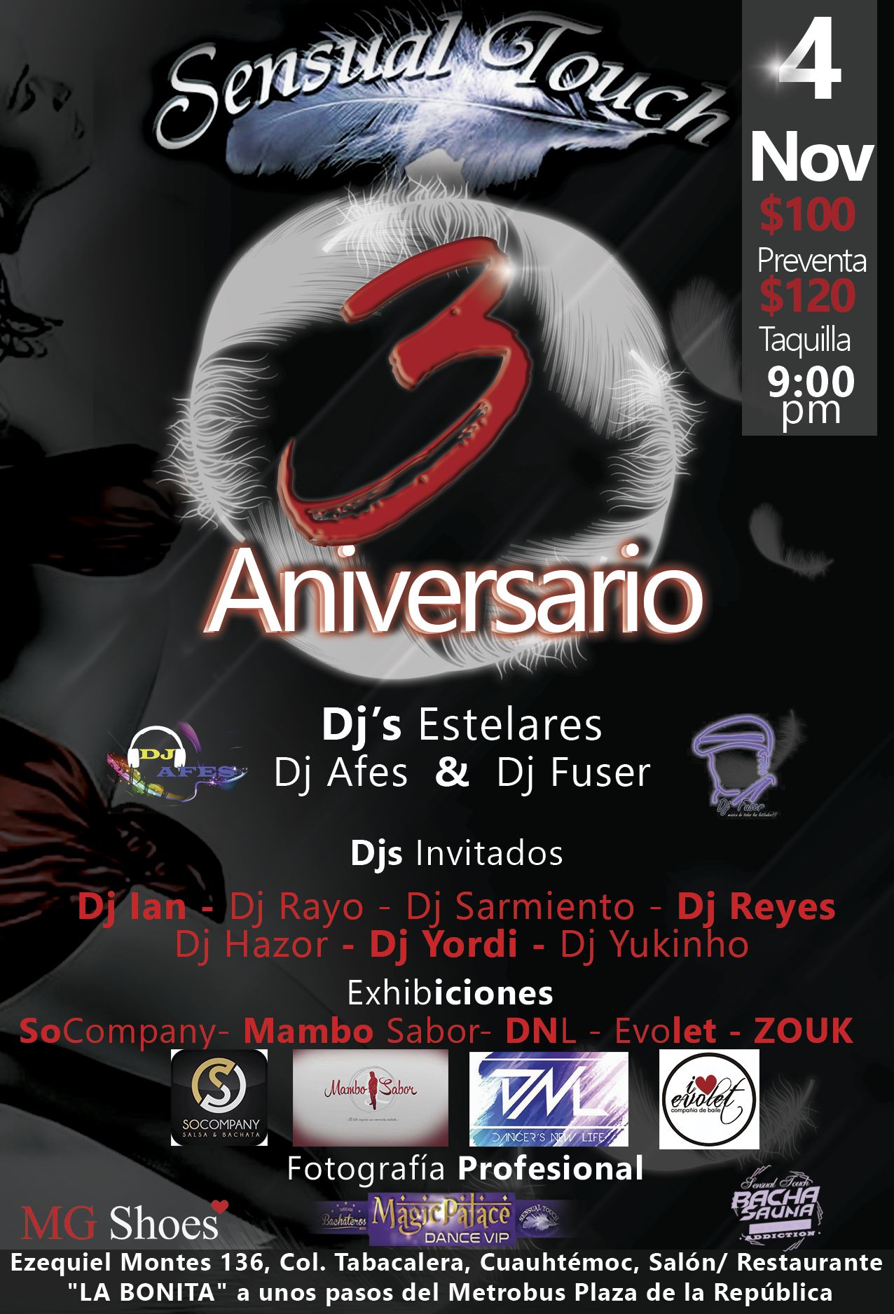 3er Aniversario Sensual Touch