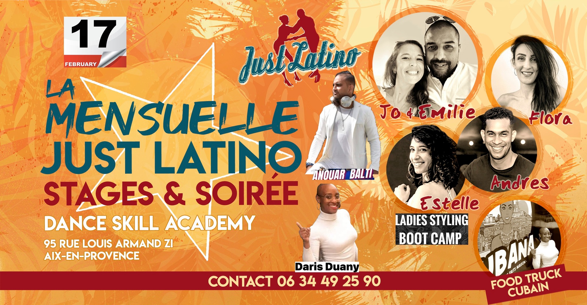Mensuelle just latino Spécial intervenantes & Bootcamp Estelle Soirée SB avec DJ Anouar & DJ JO