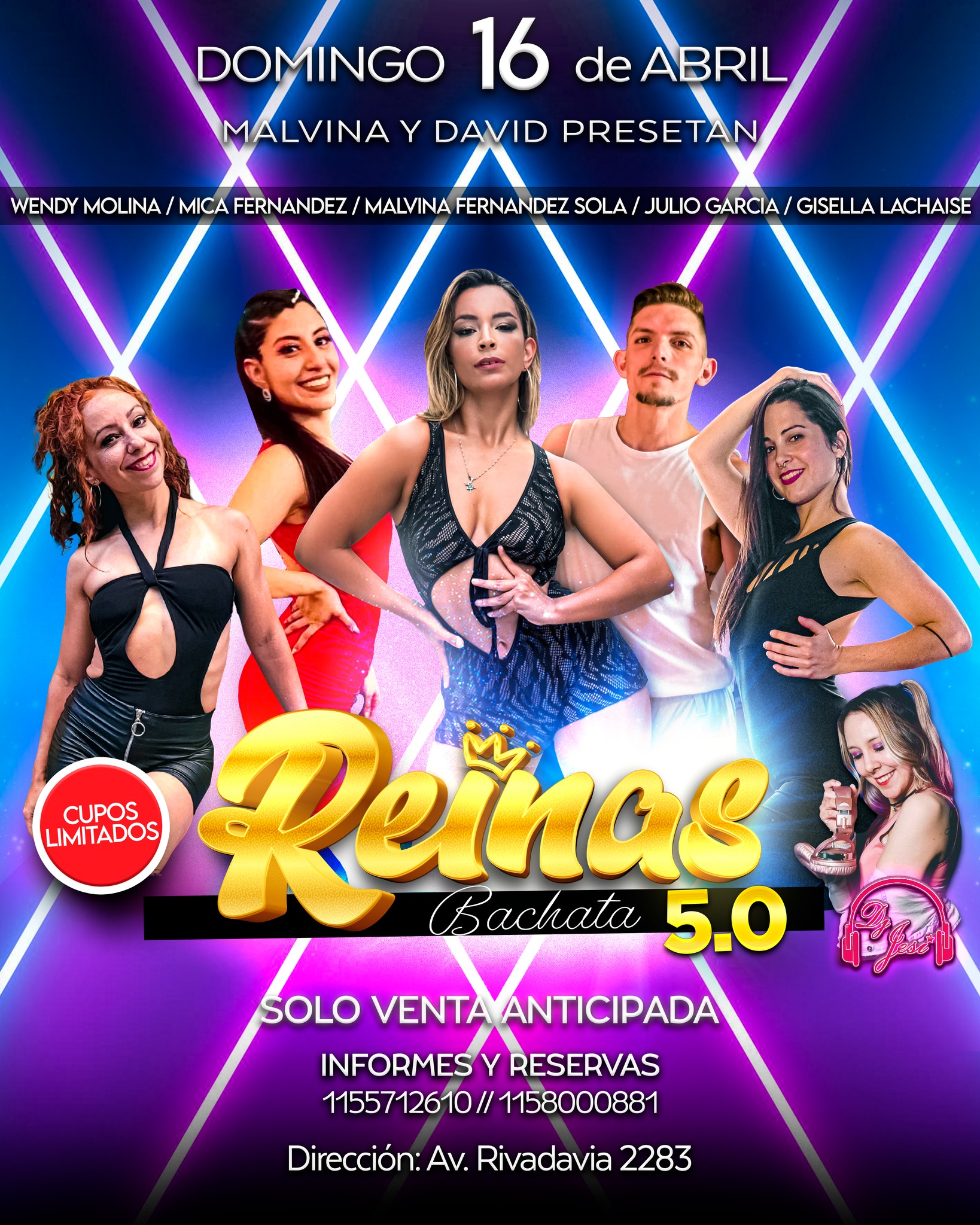 REINAS BACHATA 5.0 by Malvina y David - Domingo 16 de Abril