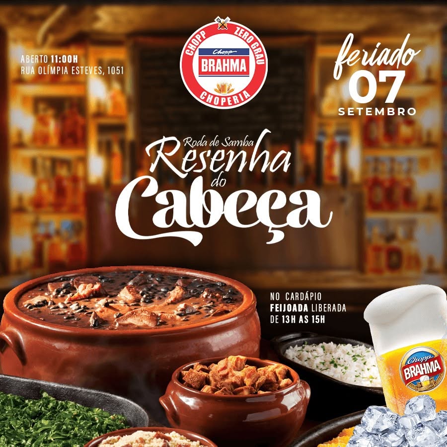 SAMBA DA CABEÇA BRANCA FERIADO 7 SETEMBRO FEIJOADA