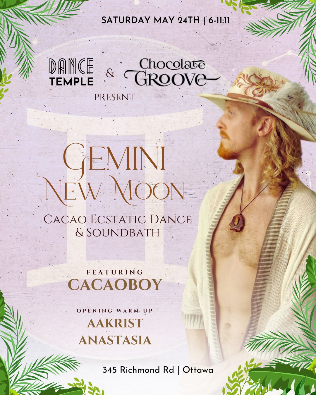Gemini New Moon Cacao Ecstatic Dance with Cacaoboy