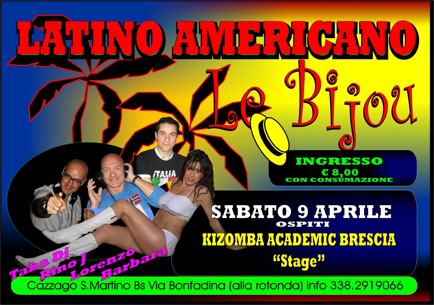 Sabato 9 aprile Le Bijou di Cazzago SM (bs) - in consolle: TABA DJ !!!
