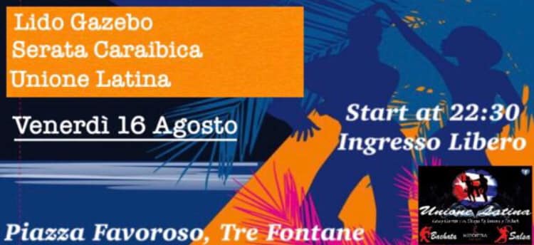 Venerdì Caraibico al Gazebo con Unione Latina
