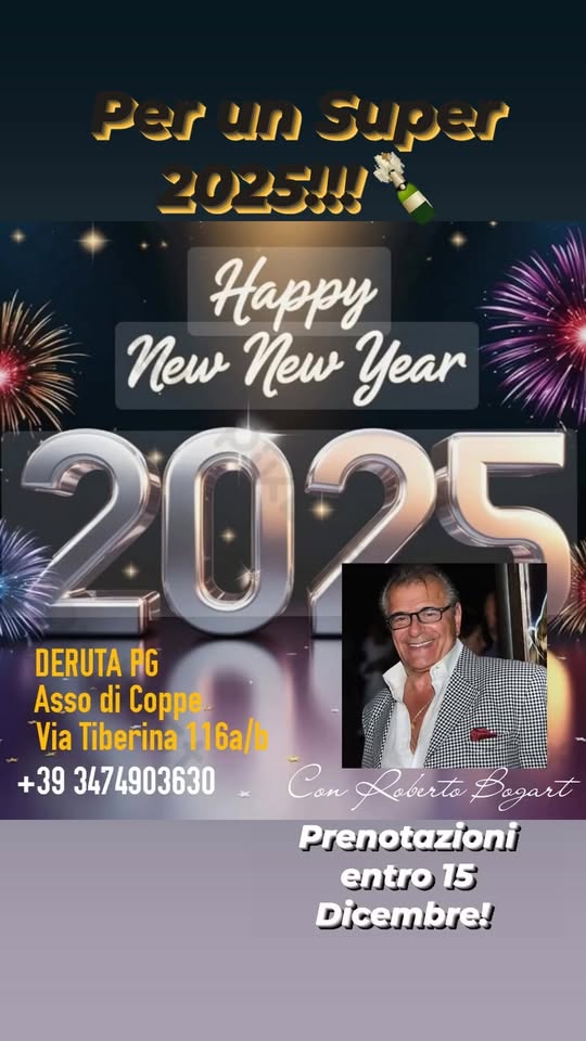 "CAPODANNO 2025" IN UMBRIA!!! Deruta PG "Asso di Coppe" Via Tiberina 116a b