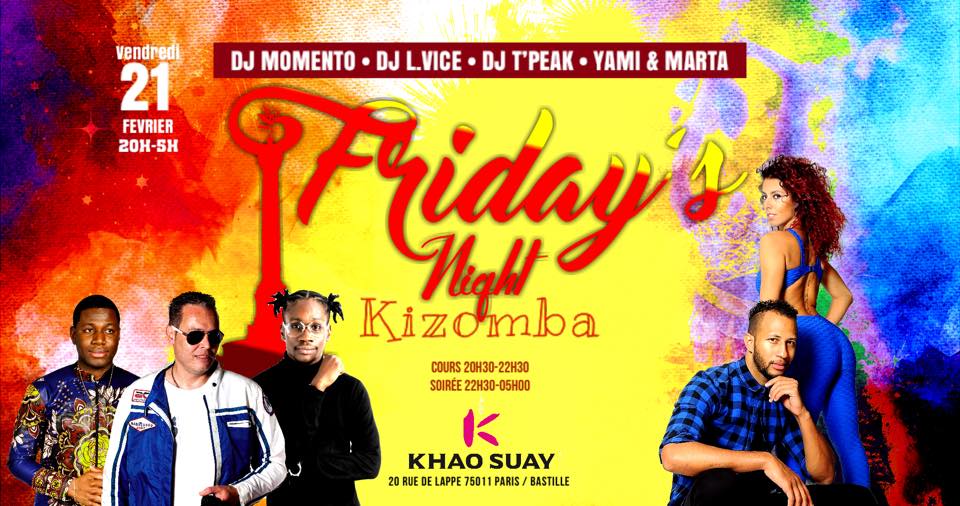 Friday’s Kizomba Night 20H-5H