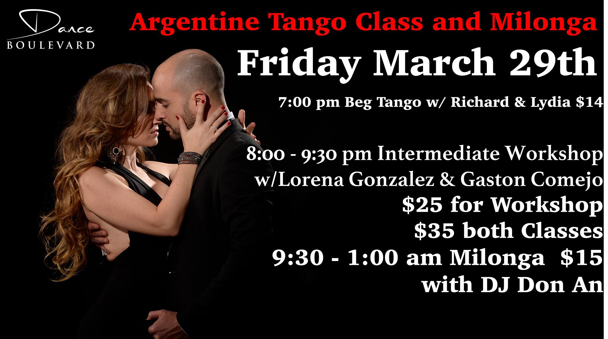 Argentine Tango Class and Milonga