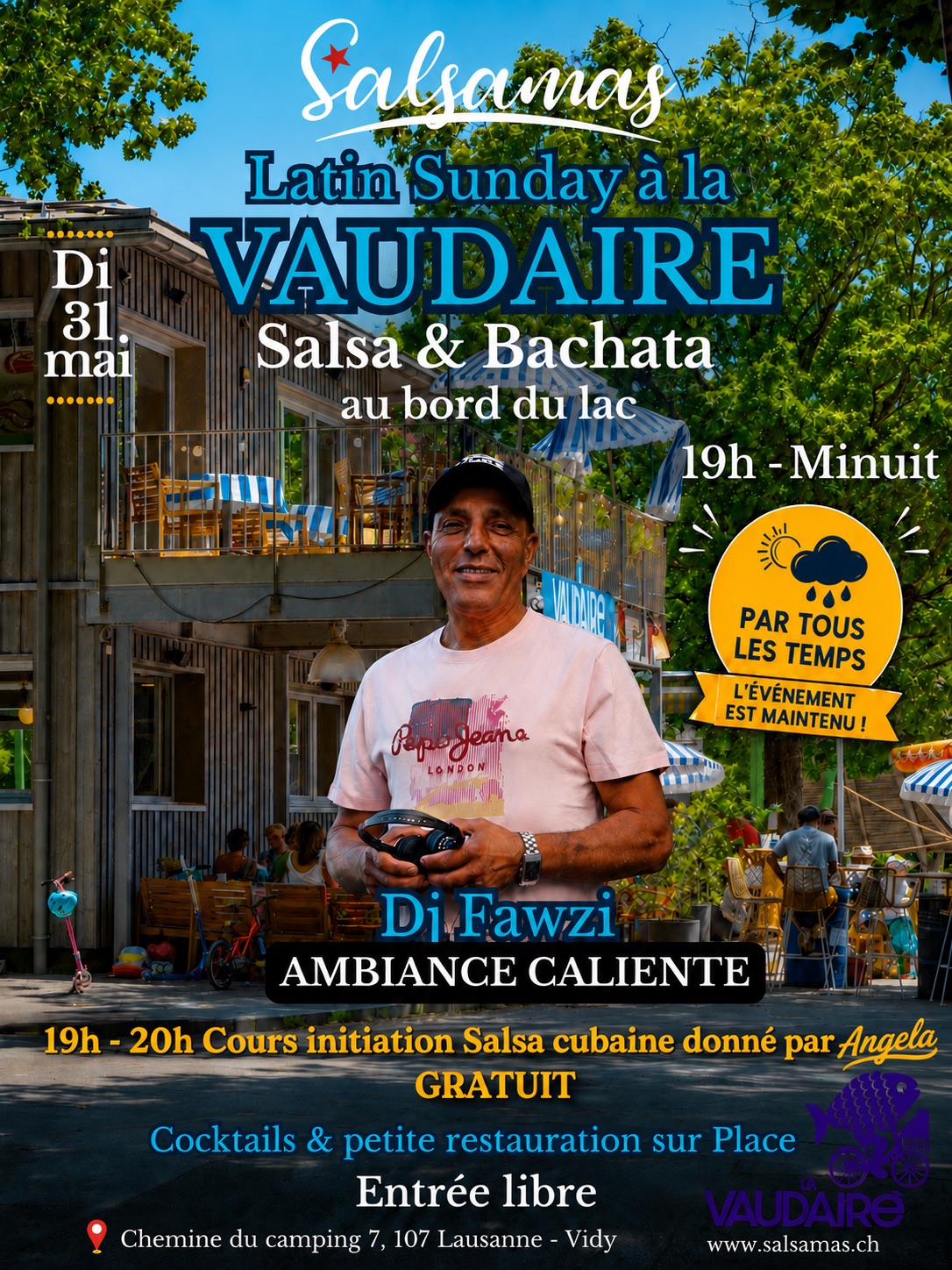 Soirée Salsa & Bachata et initiation à la Vaudaire à Vidy