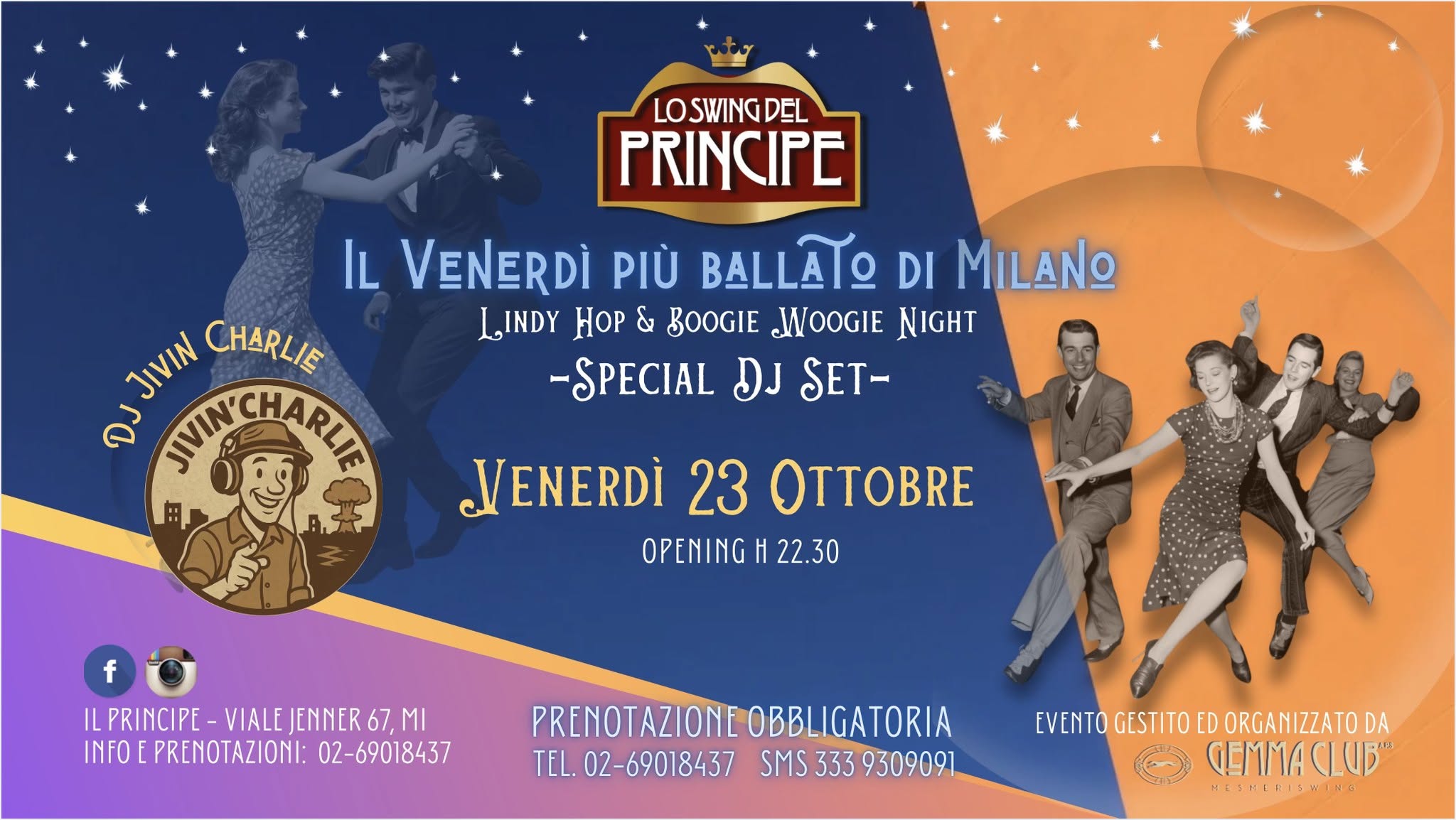 ☆ Lo Swing del Principe ☆ Lindy Hop & Boogie Woogie Night ☆ Dj Jivin Charlie ☆