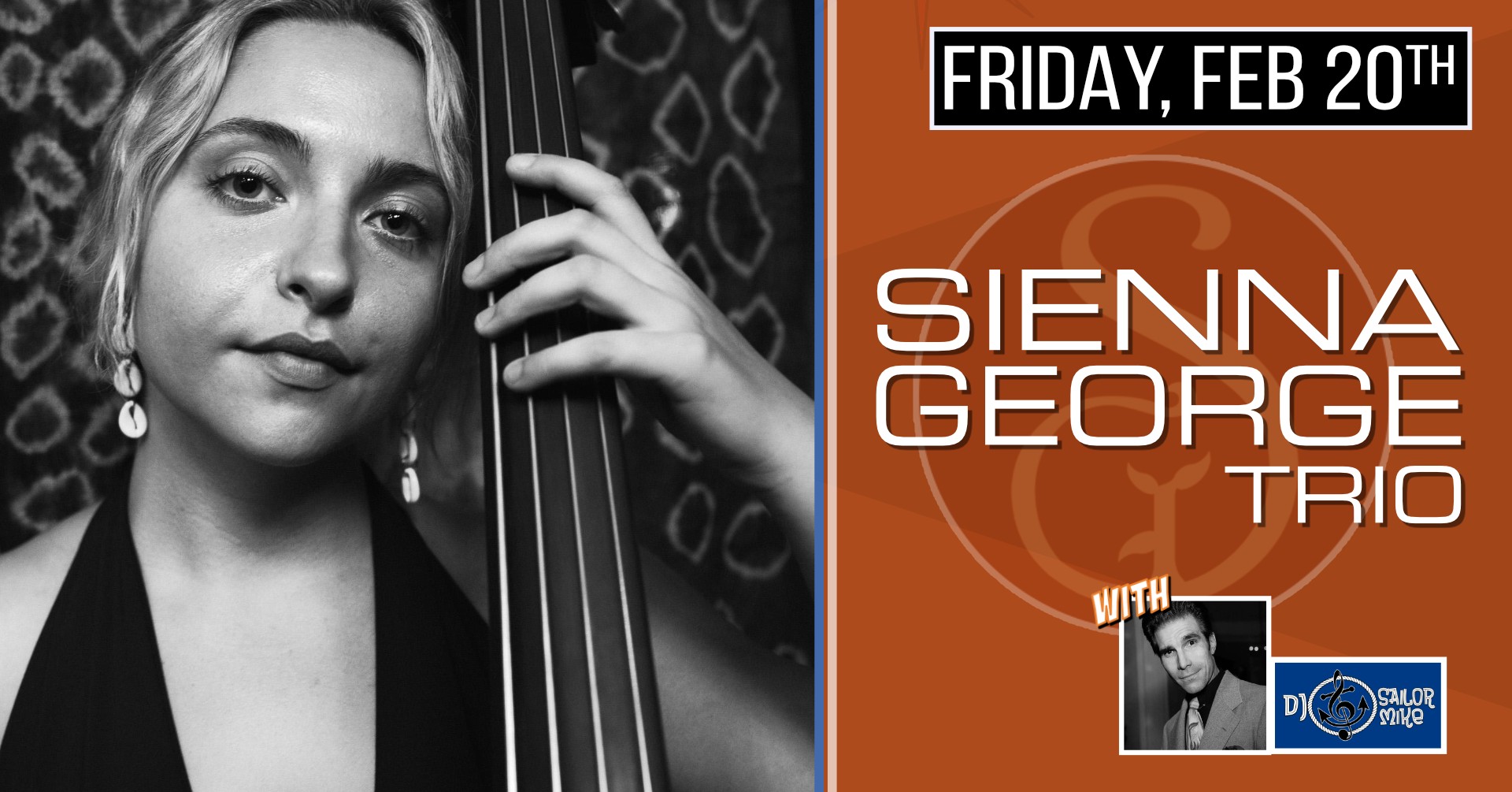 SIENNA GEORGE TRIO returns to The Moose with DJ SAILOR MIKE