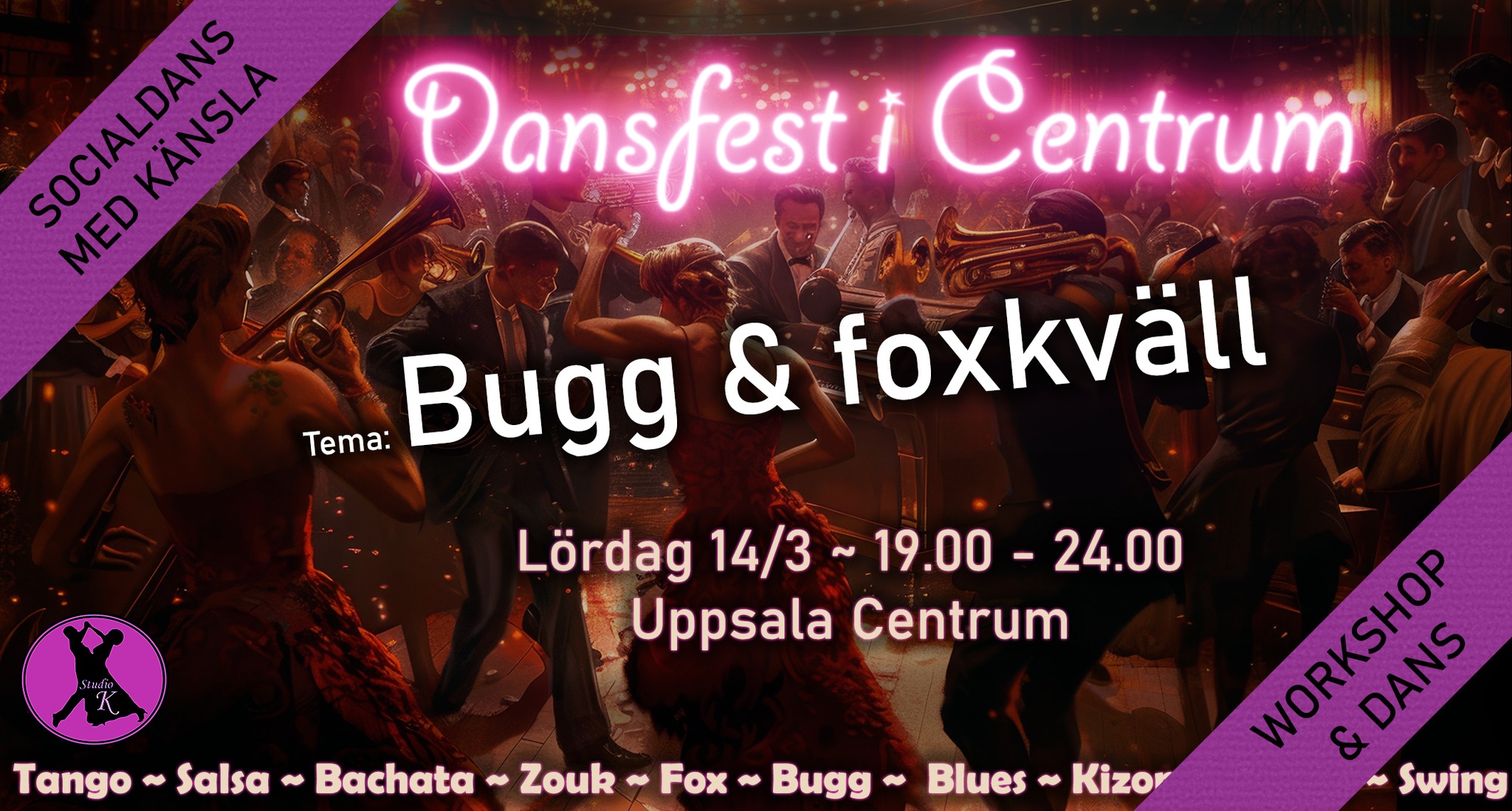 Nyhet: Bugg & foxkväll i Uppsala Centrum