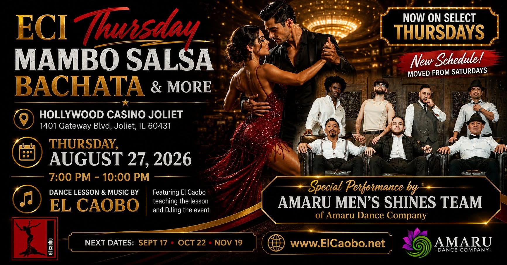 ECI Thursday Mambo Salsa Bachata & More at Hollywood Casino Joliet