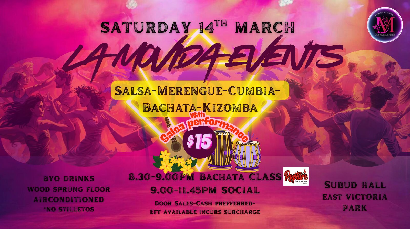 La Movida SBK 14th March -NEW VENUE- VIC PARK*