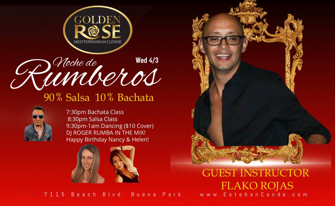 Noche de Rumberos a Pura Salsa ~ Wed 4 3 at The Golden Rose
