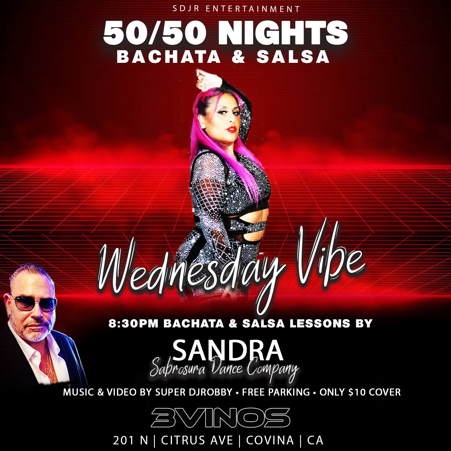 THIS WEDNESDAY AT 3VS - 50 50 BACHATA & SALSA