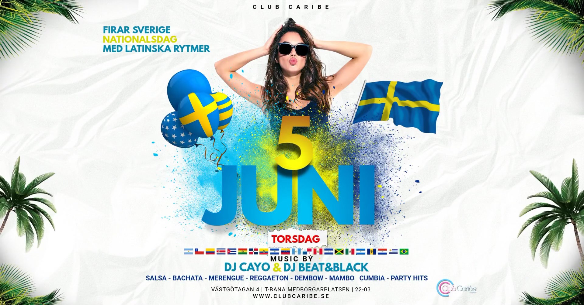 Club Caribe 💃🕺 Fira Sveriges Nationaldag🇸🇪
