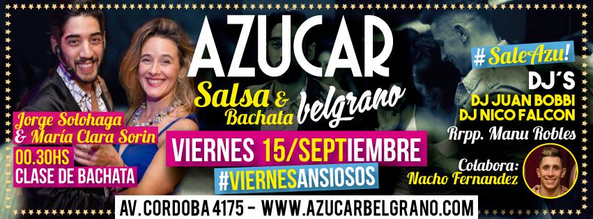 Vie.15 09 - ViernesAnsiosos!!! SaleAzu!!! Salsa & Bachata!