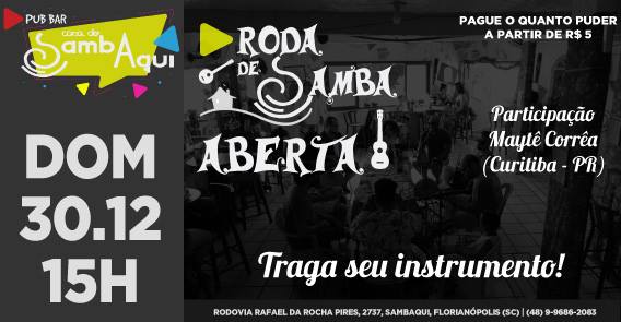 30.12 15h Roda de Samba Aberta