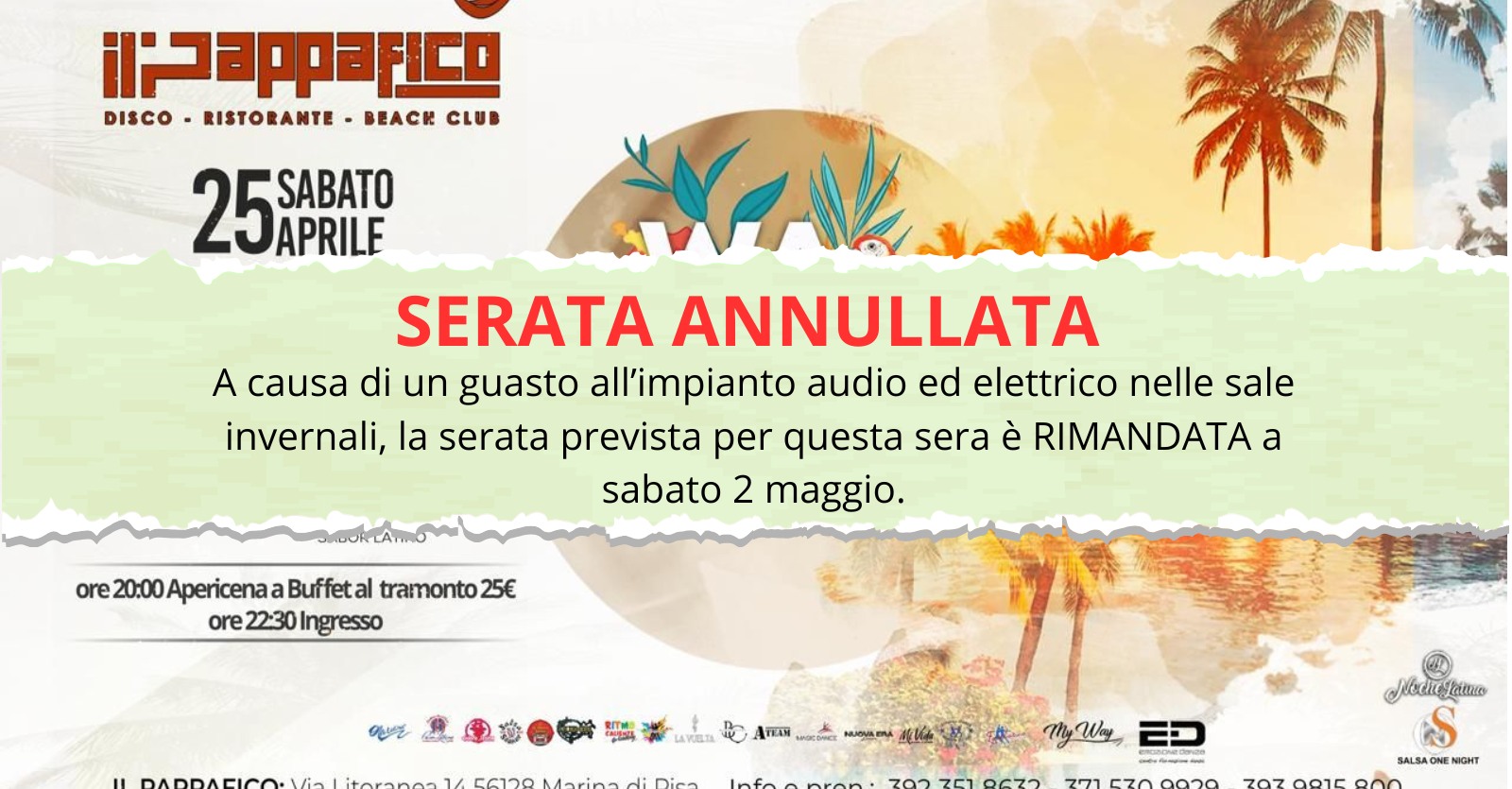 ๐ฅ 25 APRILE LATIN NIGHT SUL MARE ๐ฅ