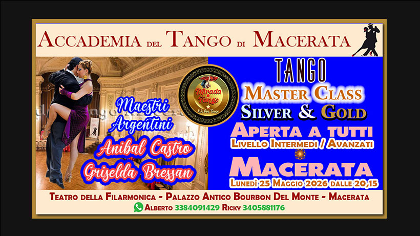 💃Tango Master Class aperta a tutti con Anibal Castro e Griselda Bressan