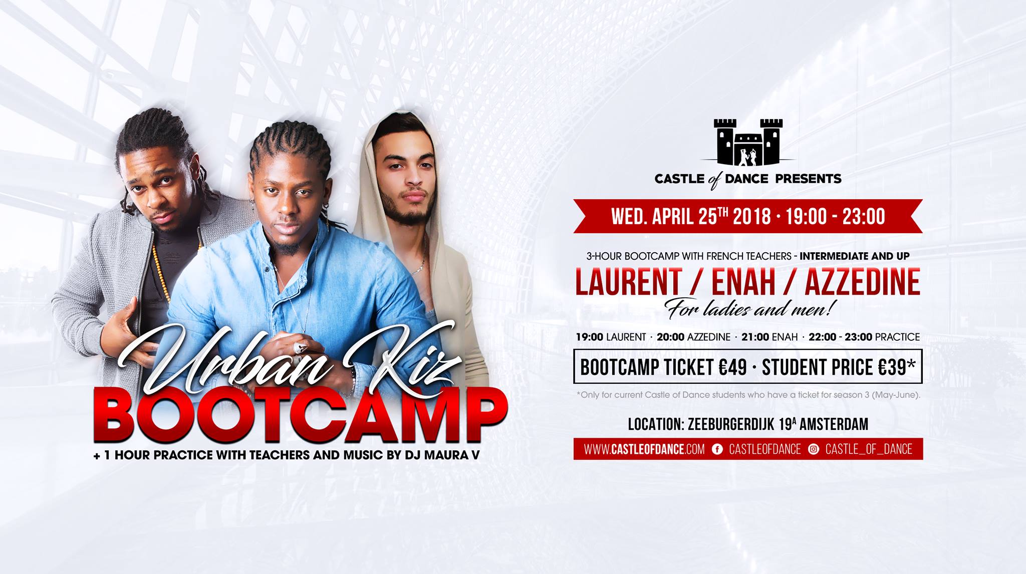 Urban Kiz Bootcamp & Practice Laurent Enah Azzedine