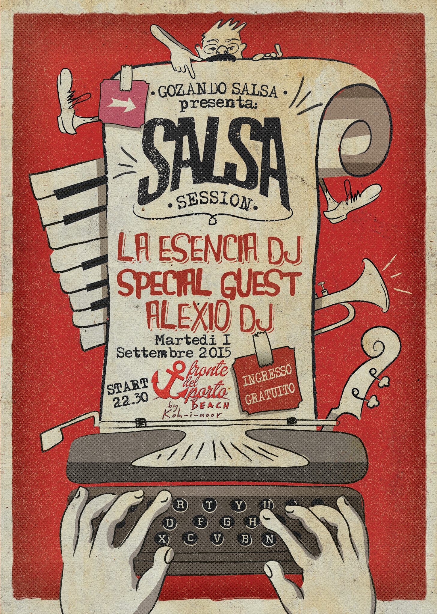 SALSA SESSION! BY GOZANDO SALSA! MARTEDì 1 SETTEMBRE AL FRONTE DEL PORTO BEACH (KOH-I-NOOR)