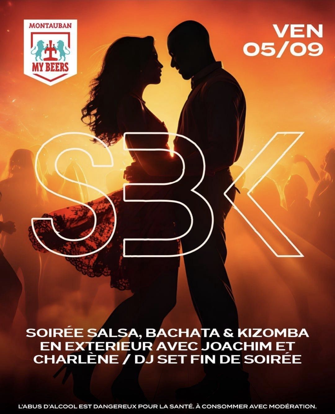 4 ÈME ÉDITION 💃COURS BACHATA + SOIRÉE SBK & LATINO 🎶GRATUIT MY BEERS🍻 JOACHIM & CHARLÈNE