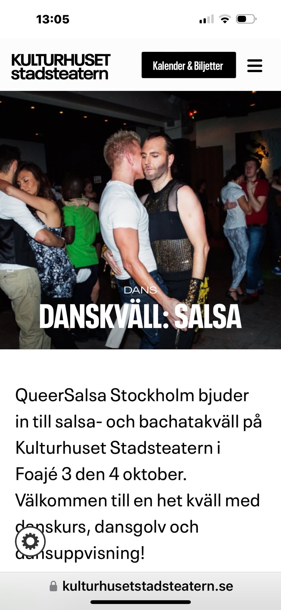 Kulturhuset: QueerSalsaKväll med kurs, DJ & show!