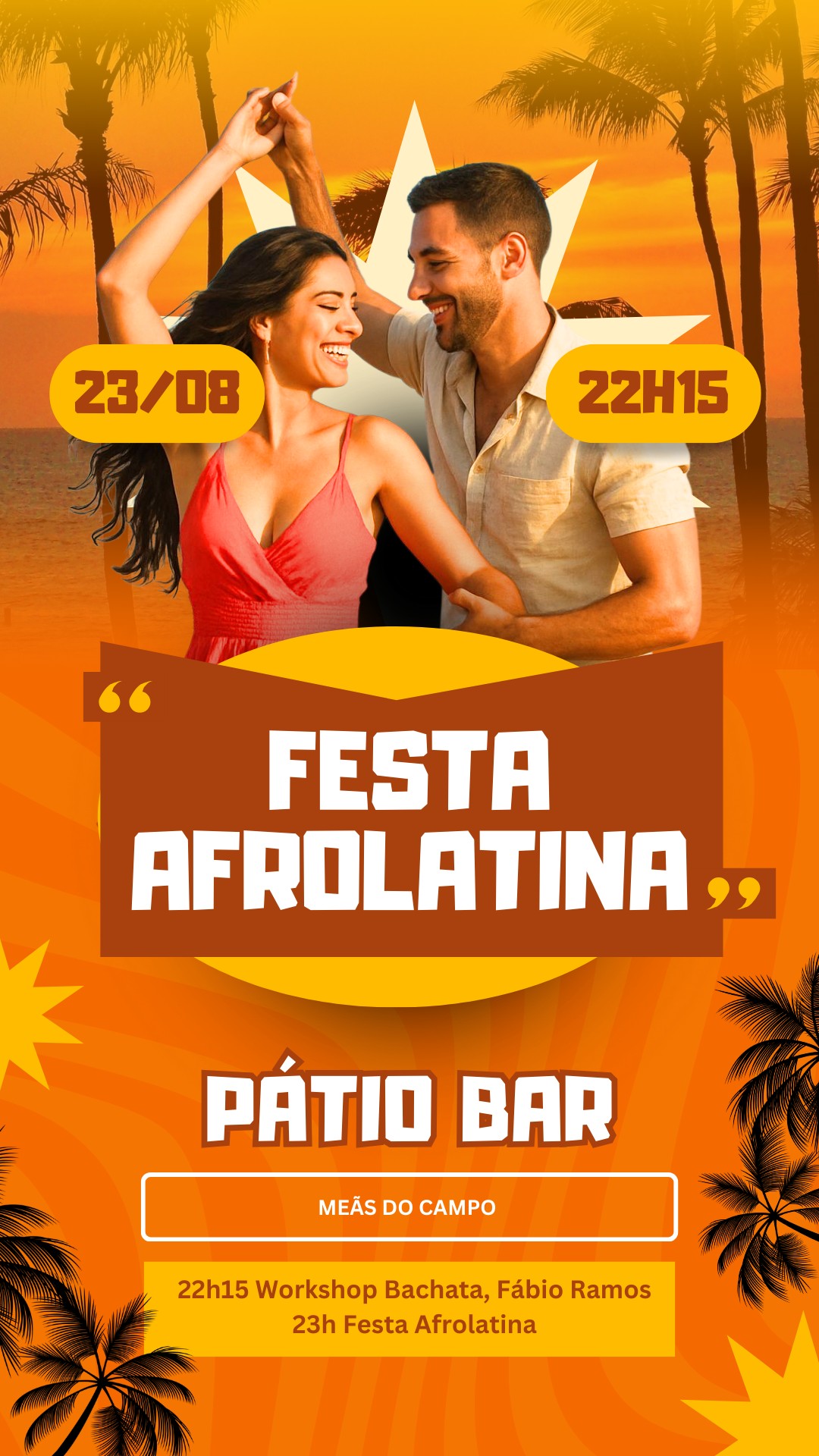 🌴 Festa Afrolatina 🌴 Workshop Bachata Pátio Bar