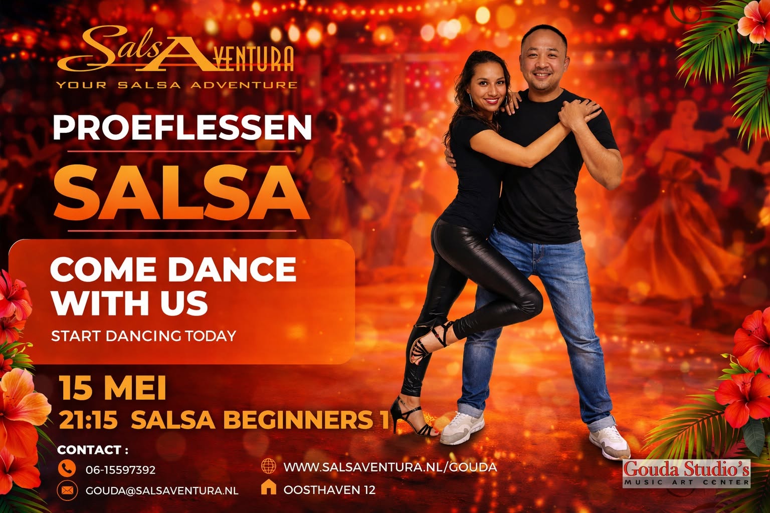 Proefles Salsa Beginners in Gouda 15 Mei