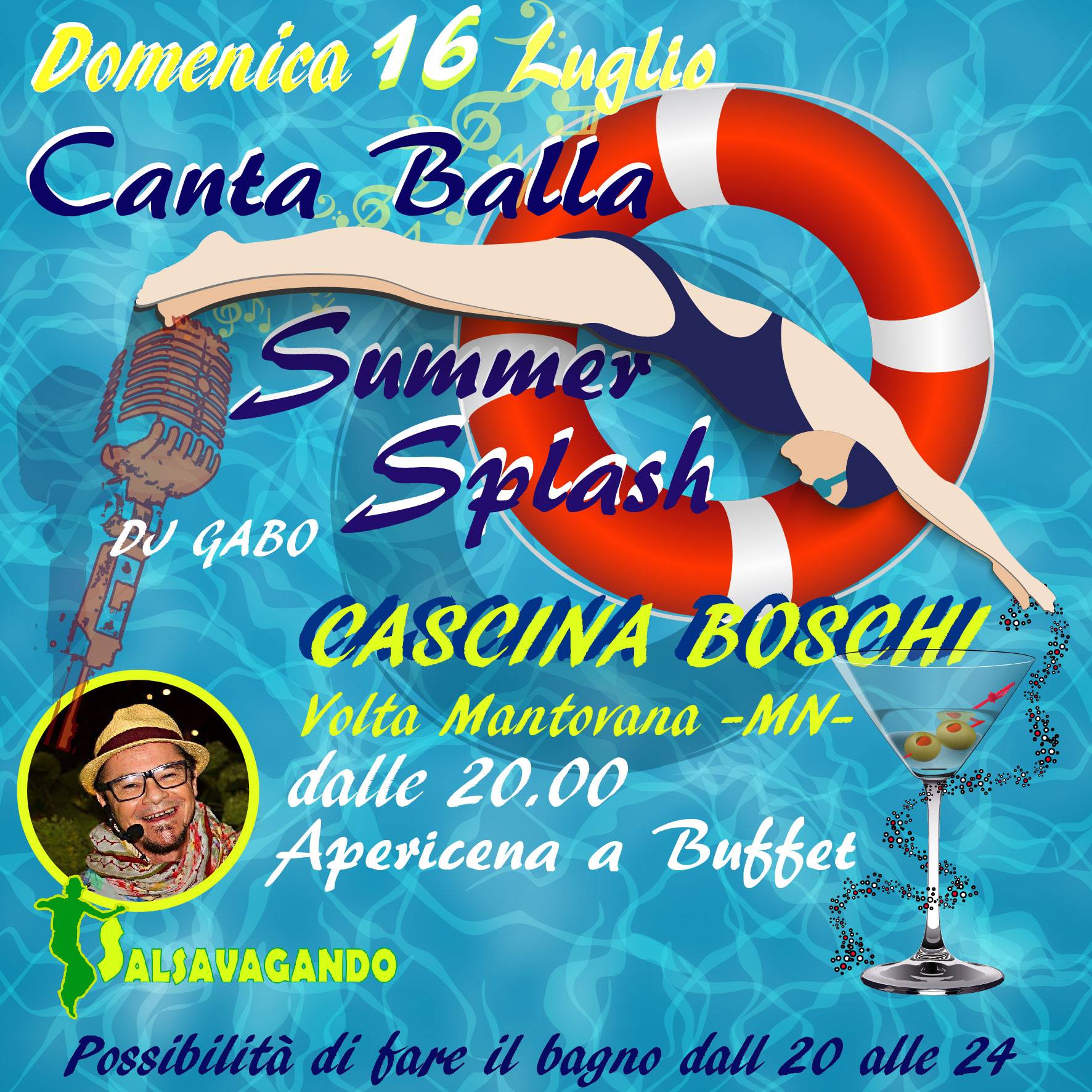 Domenica 16 Luglio Canta Balla Summer Splash con Salsavagando