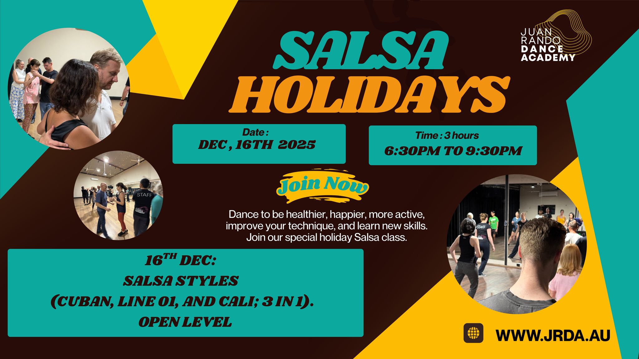 HOLIDAYS 1: Salsa Styles (Cuban, Line 01, and Cali; 3 in 1) π