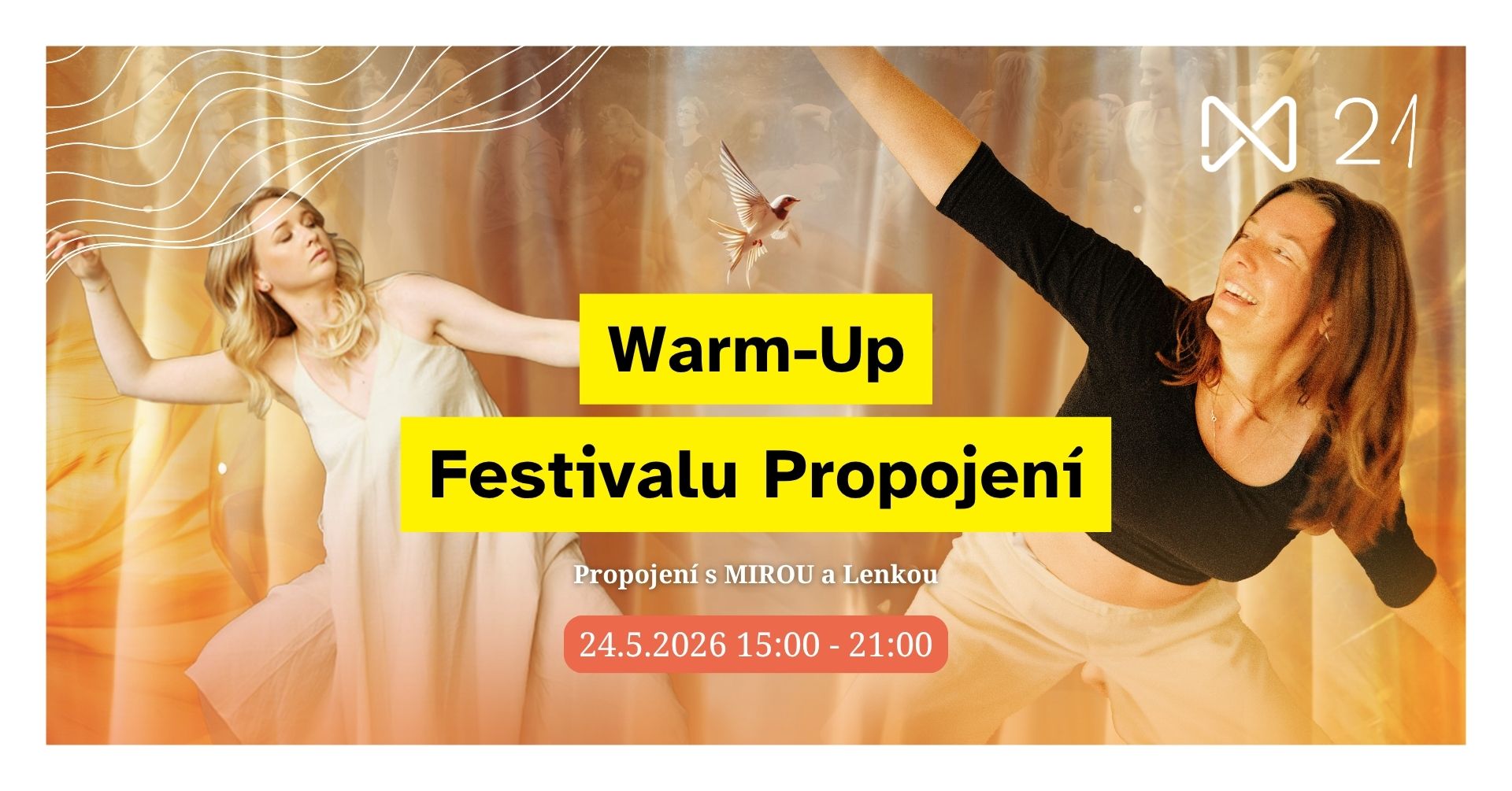 Nedělní propojení - Warm-Up Festivalu Propojení tanec s MIROU a Lenkou