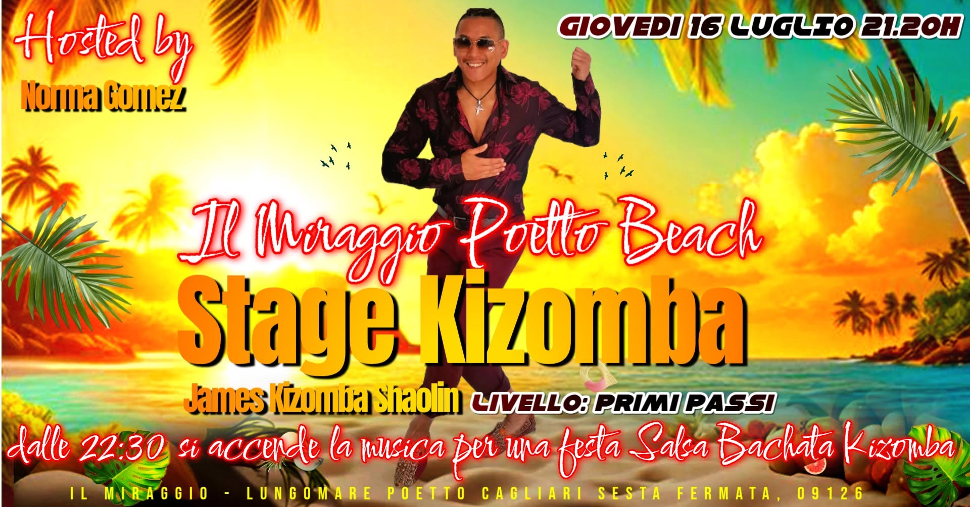 ★Be Inspired★Stage Kizomba Livello Primi Passi★Il Miraggio Poetto (CAG)★Kizomba Shaolin