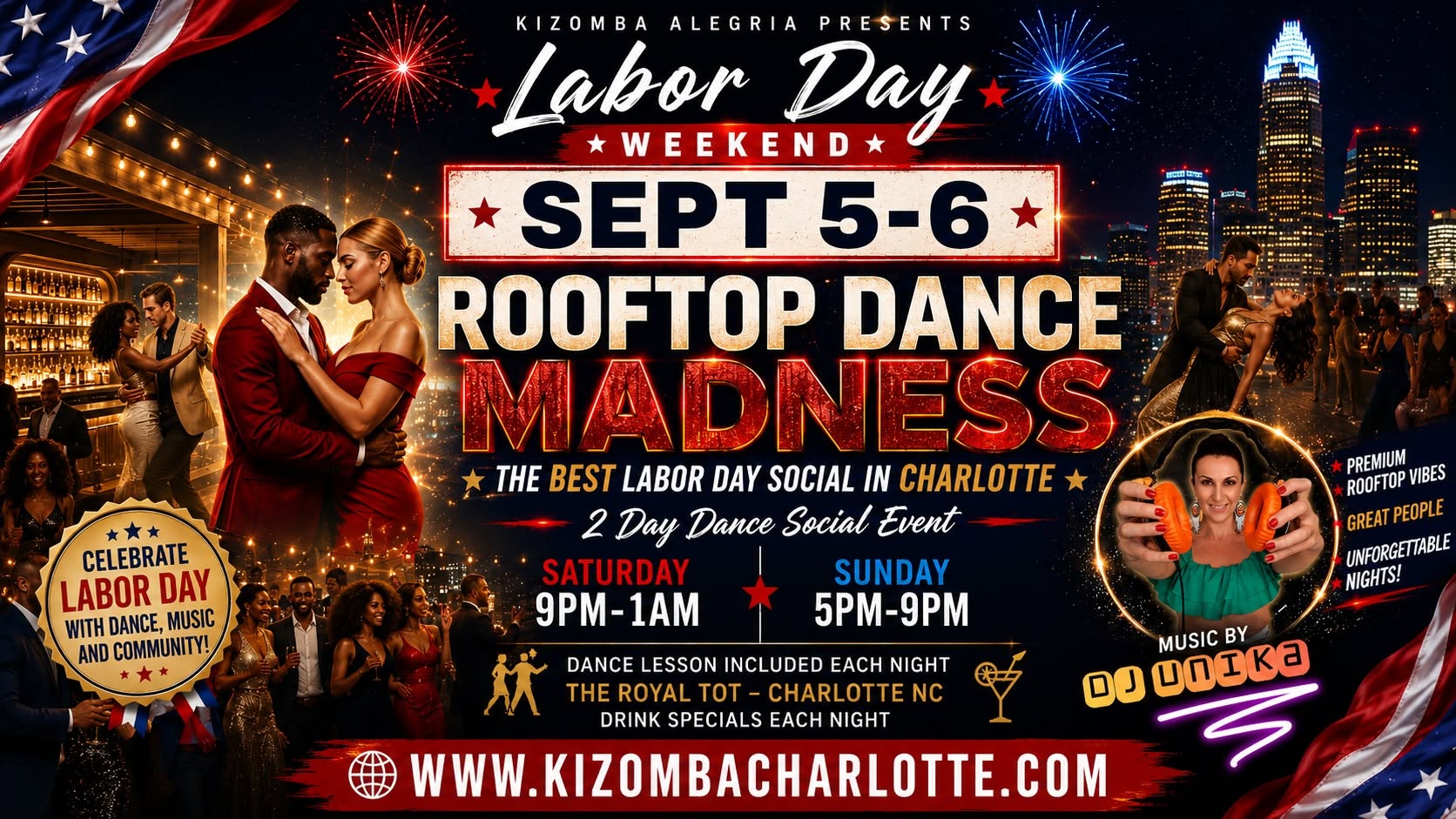 Labor Day ROOFTOP Dance Madness - 2 Day Social Event