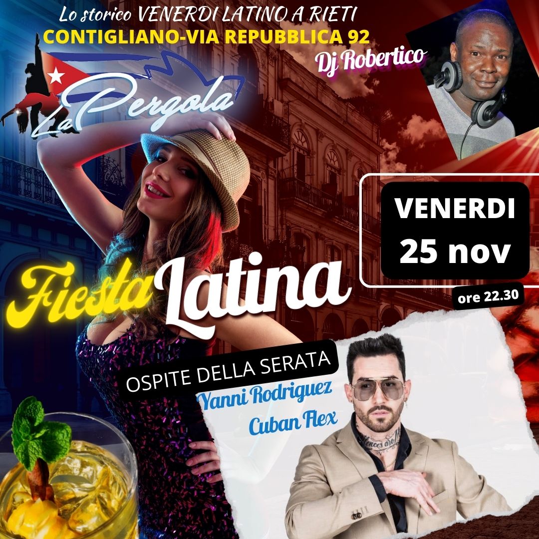 Venerdi alla Pergola con Yanny Rodriguez CUBAN FLEX E l'evento MADE IN CUBA!