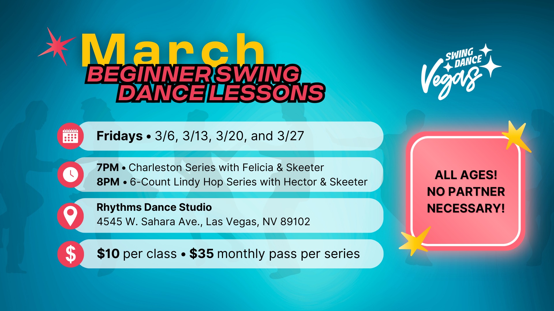 Beginner Swing Dance Lessons - No Partner or Experience Necessary!