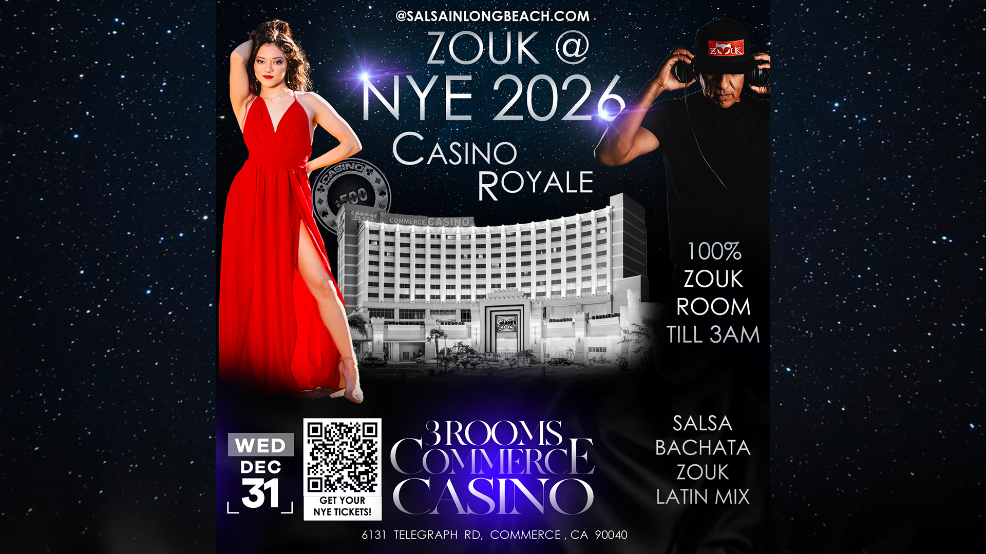 ZOUK @ CASINO ROYALE NYE Christina Montoya & Dj Viktor Tiz