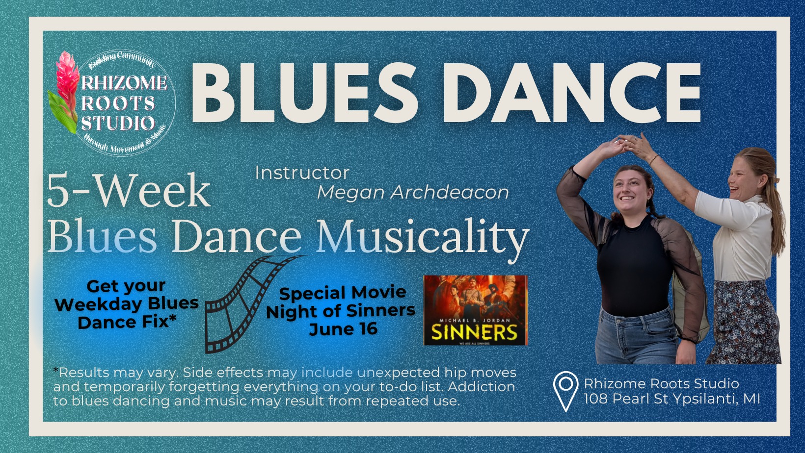 Blues Dance Musicality (5-week series) + Sinners Movie Night June 16!