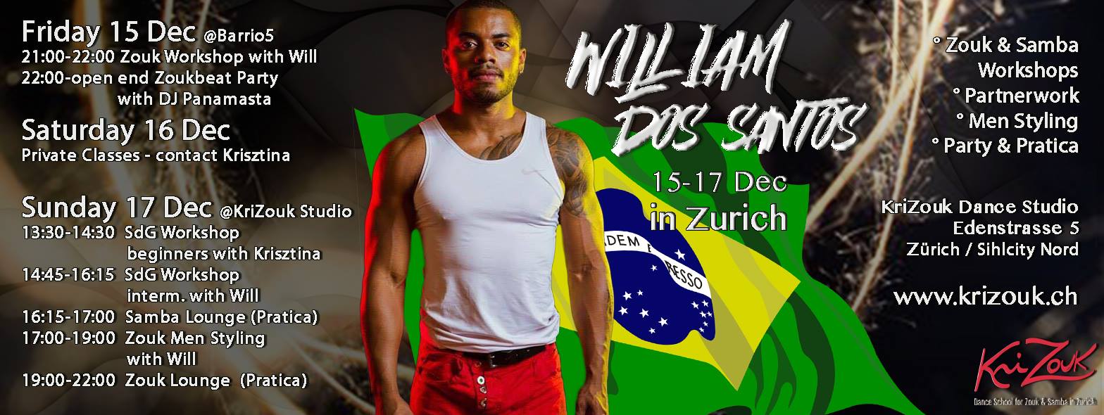 William Dos Santos in Zurich - mit Zouk & Samba!