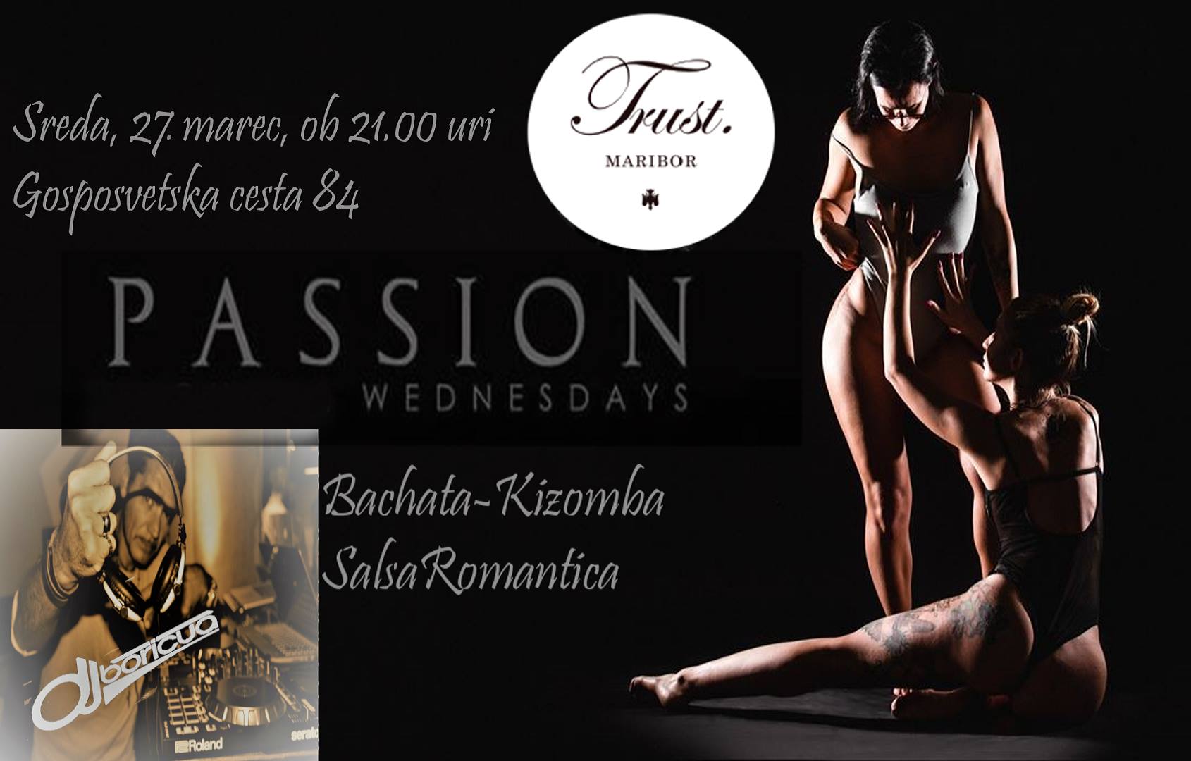 Passion Wednesday @Kavarna Trust MB, sreda 27.3.2019, ob 21:00