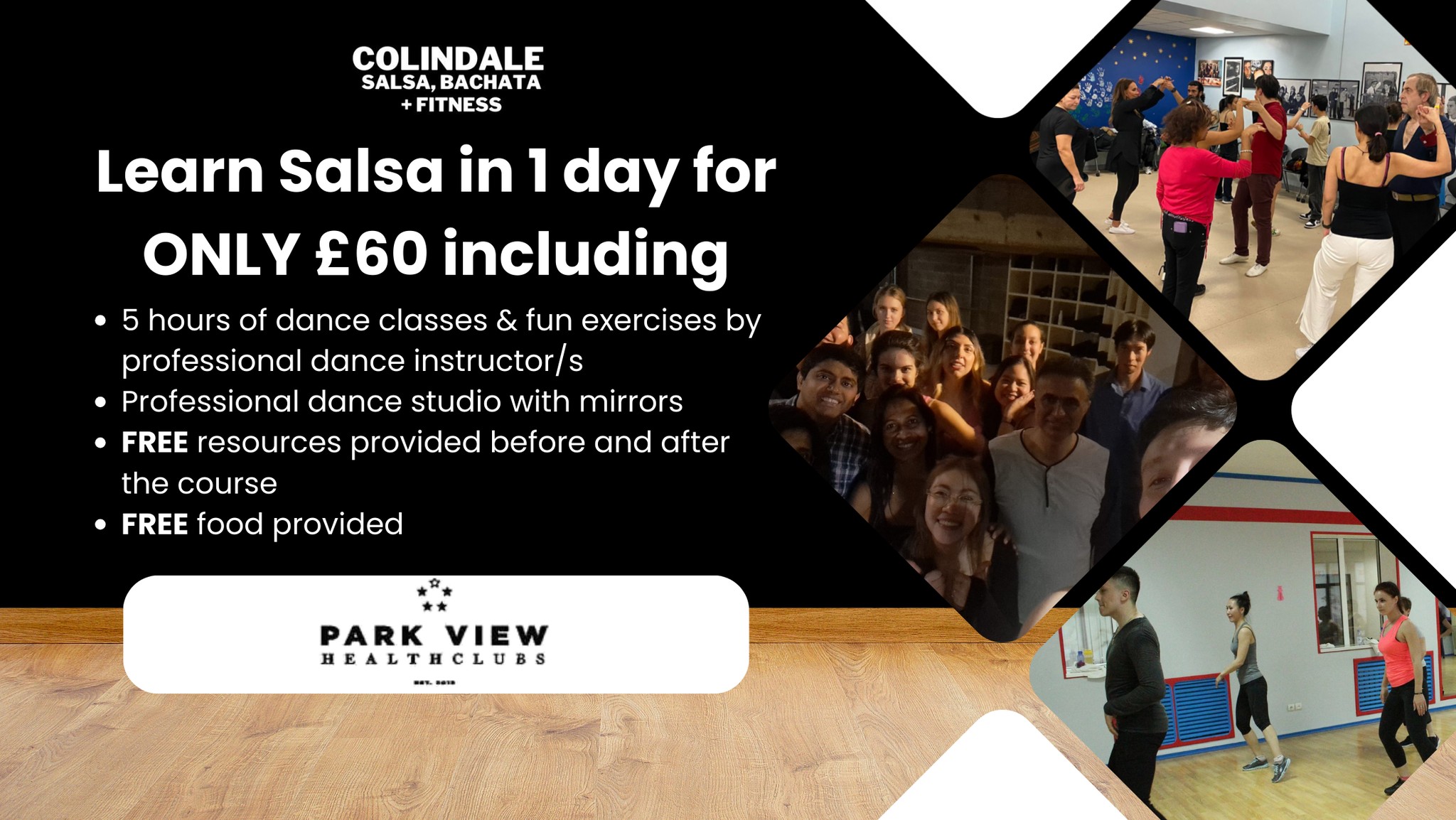 Learn Salsa in 1 day in London for beginners, anyone with 2 left feet or wanting to polish basics