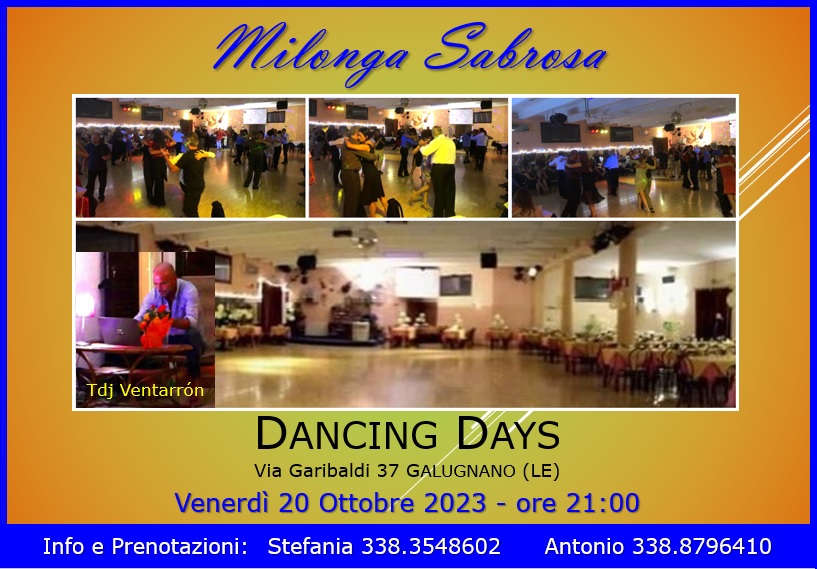 Milonga Sabrosa al Dancing Days