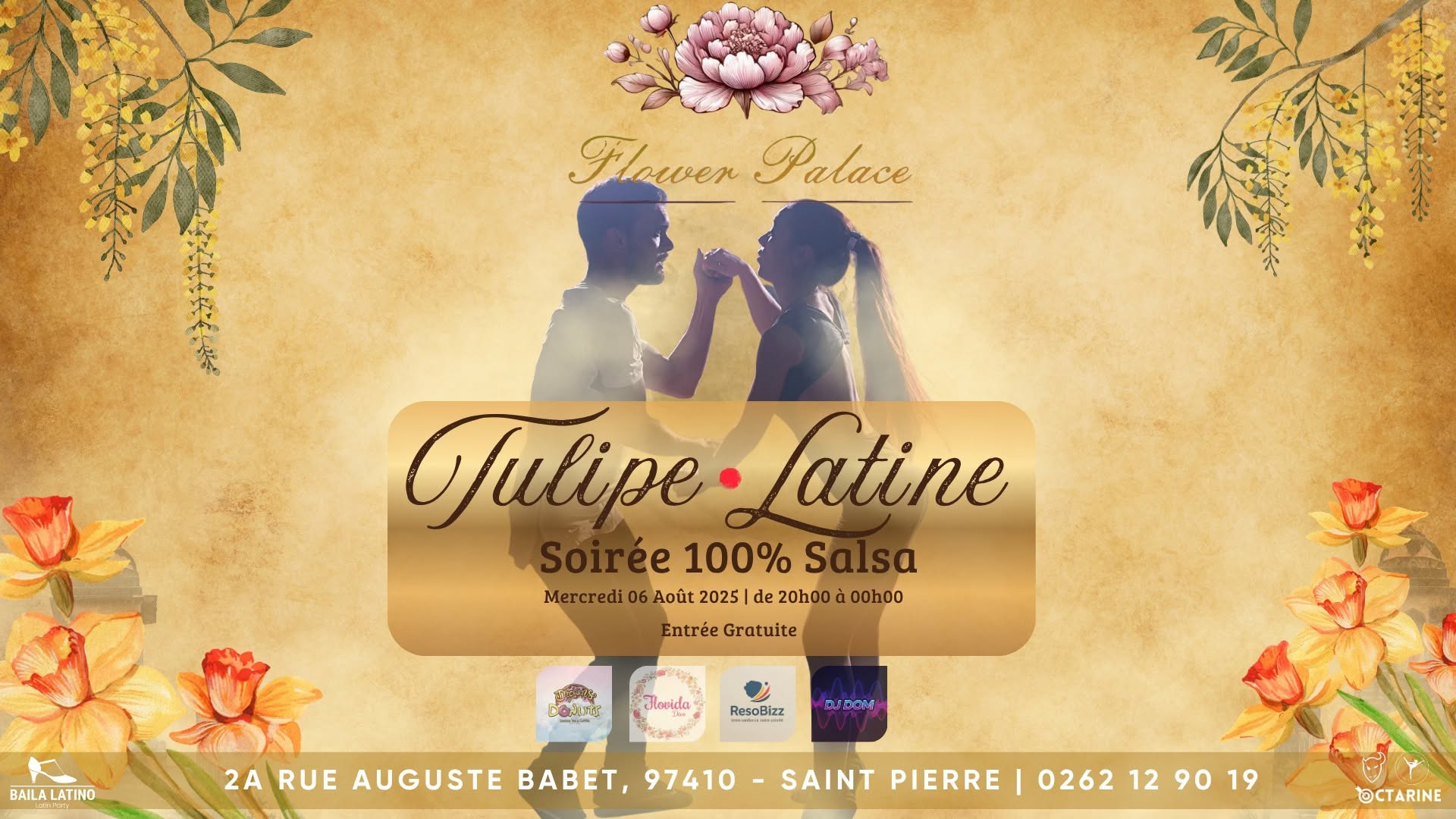 🌷 🌷 🌷 100% SALSA - Soirée Tulipe Latine - Mercredi 6 Août - Saint Pierre 🌷 🌷 🌷