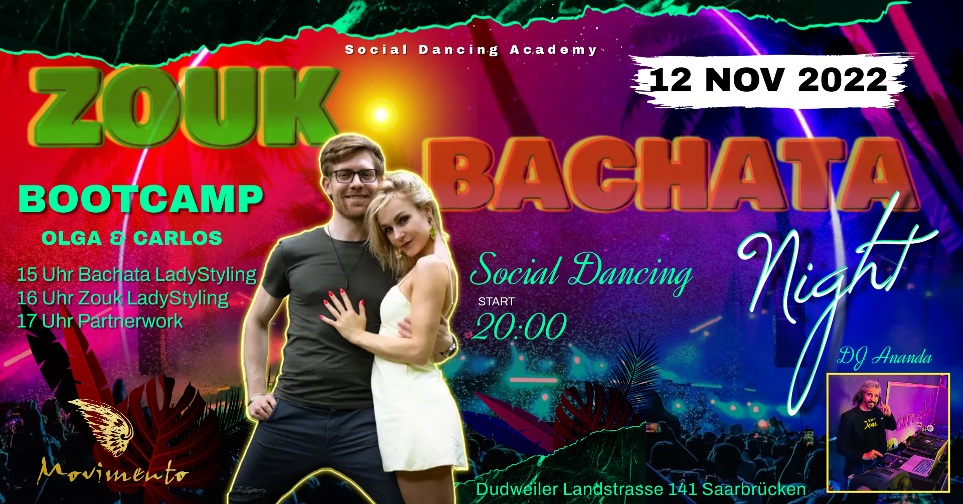 ZOUK meets BACHATA Sensual Night ,it Olga & Carlos (FRA)