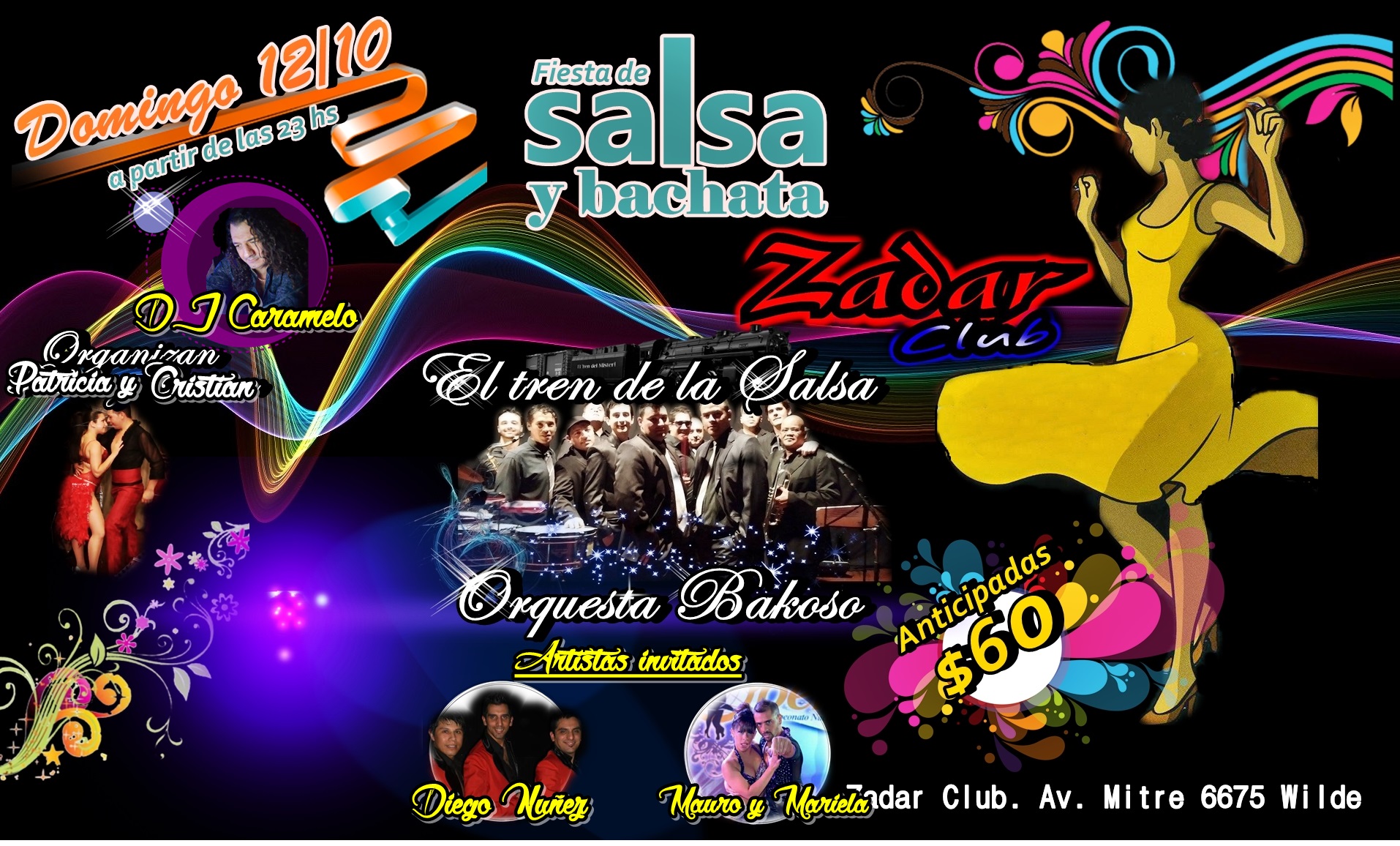 LA NOCHE DEL BAILADOR...Fiesta de Salsa y Bachata + Recital de Orquesta Bakoso