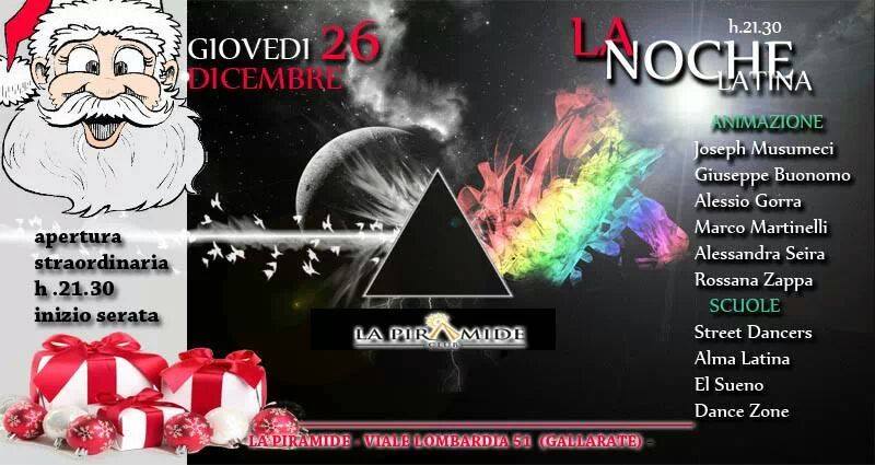 GIOVEDI' LATINO PIRAMIDE "Festa di Santo Stefano"