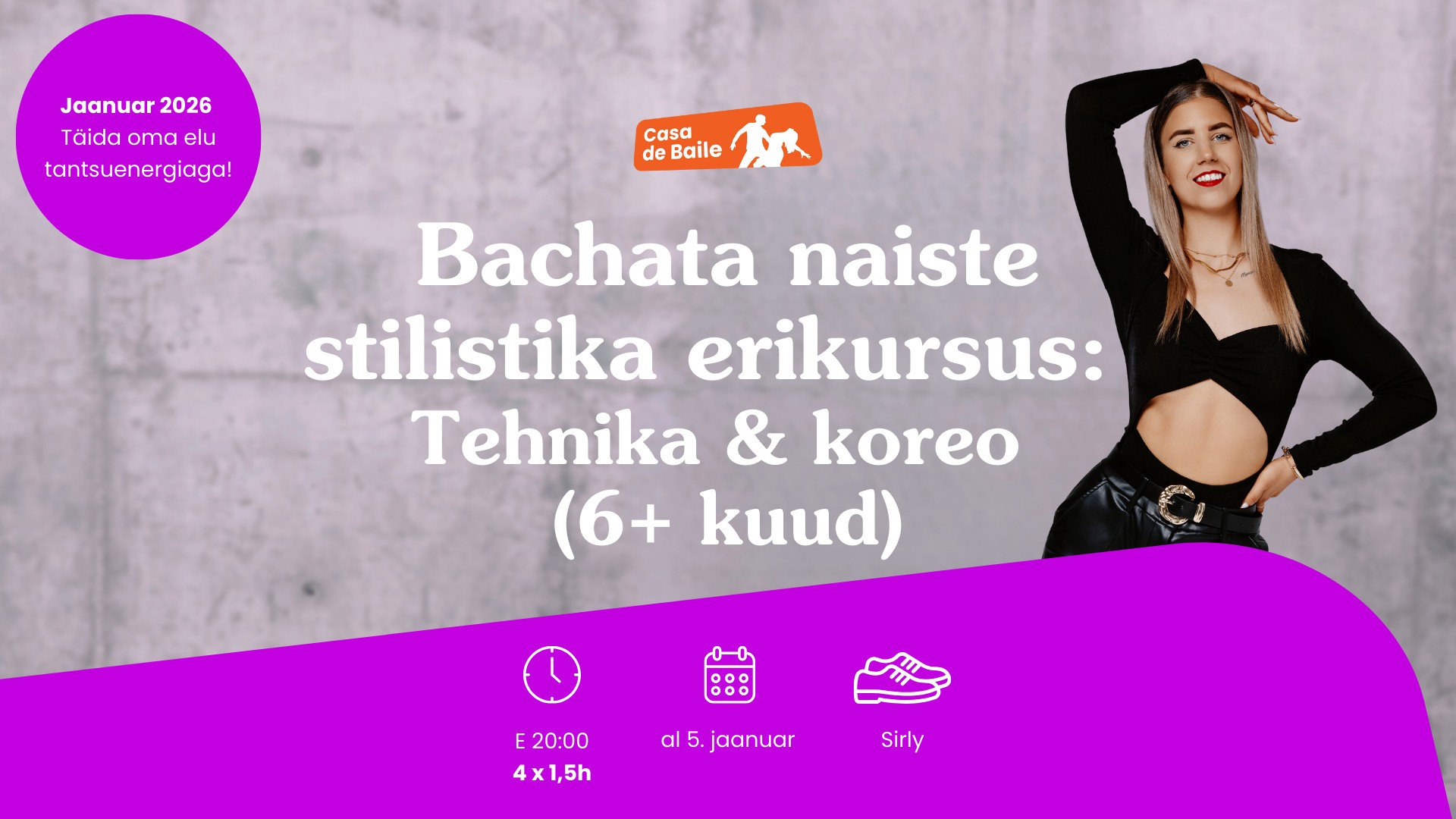 Bachata naiste stilistika erikursus: tehnika & koreo