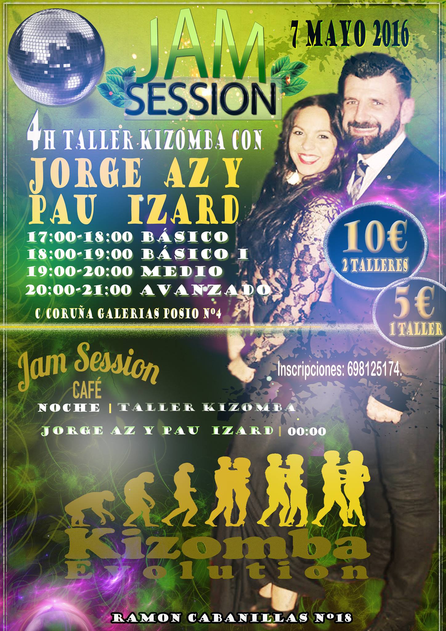 Sábados Latinos y Taller Kizomba